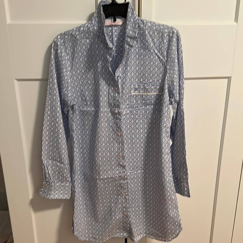 Men's Blue Patterned Shirt
